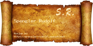 Spengler Rudolf névjegykártya