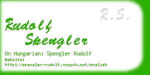 rudolf spengler business card